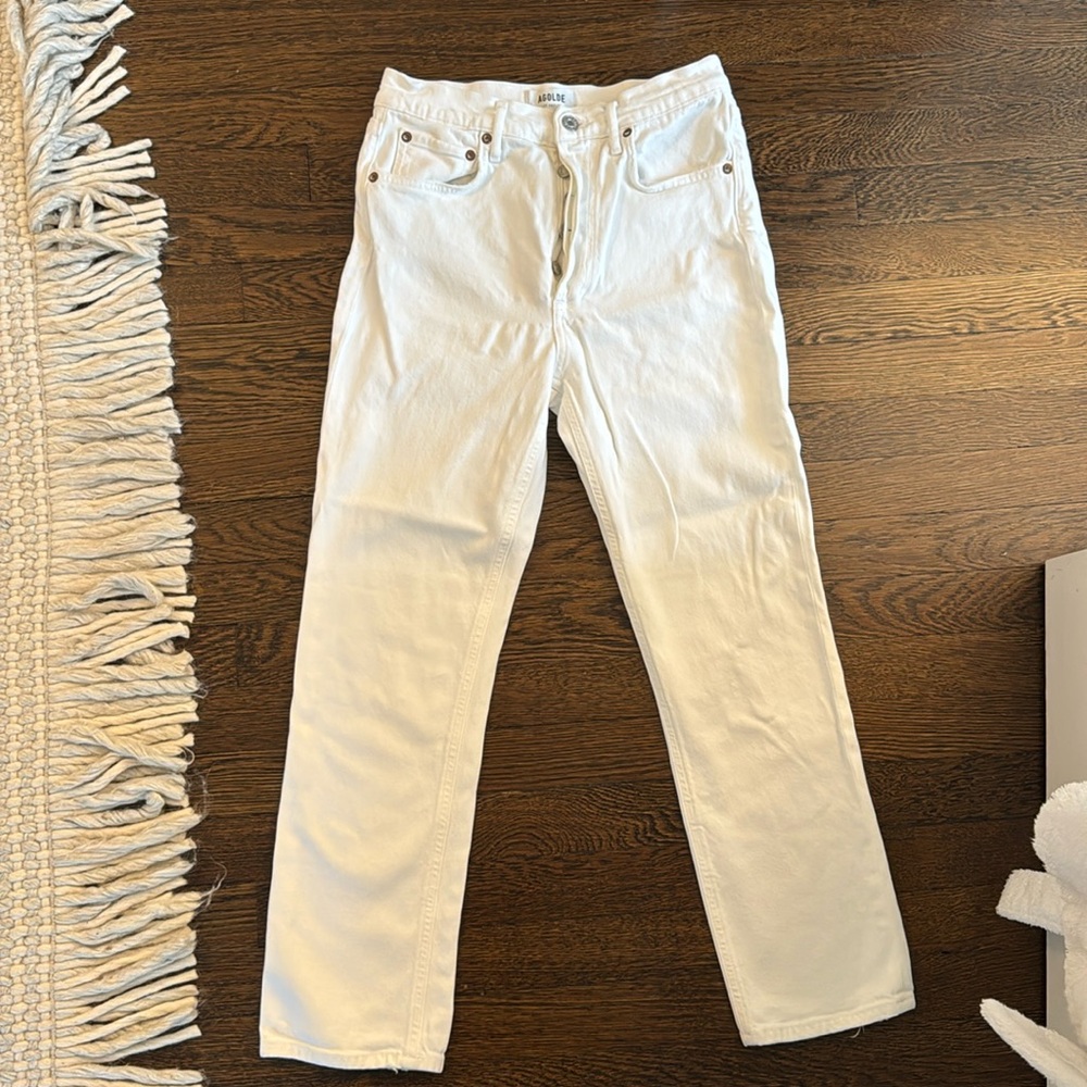 AGOLDE Riley Crop - White (size 27)
